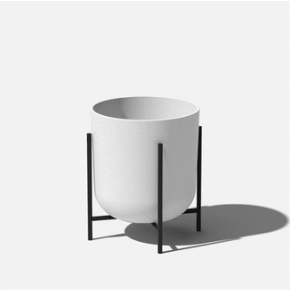 Veradek Mason Series hævede Lima Planter - Round Planter til gårdhave/balkon | Plastik og beton m/metalplante stand | Moderne d? Cor til planter