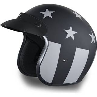 Daytona Helmets 3/4 Shell Open Face Motorcykelhjelm - DOT -godkendt Letvægt & behageligt vintage -design til Scooter Cruiser & Street Bikes - Jus