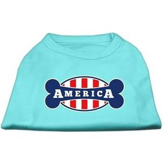 Bonely in America Screen Print Shirt Aqua XL