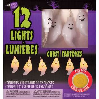 Spooky Geister Lichterkette mit 12 LEDs