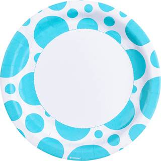Karibik Blaue Dots Pappteller 8 St.