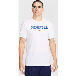 Kroatien Crest Nike Football-T-shirt til mænd - hvid - M