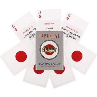 Japanske Lingo-spillekort i Wayfarer-blikske | Rejse Flashcards | Lr japansk ordforrd p en sjov og nem mde | 52 Vigtige oversttelser
