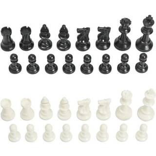 Skakgeeks 1x enkeltvægtede skakstykker kun klassisk staunton stil - 32 stykker - konge 3 """" høj