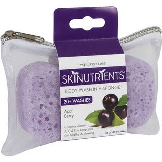 Sponteables Body Wash i en 20+ vaskesvamp Acai Berry 3 -t?lling