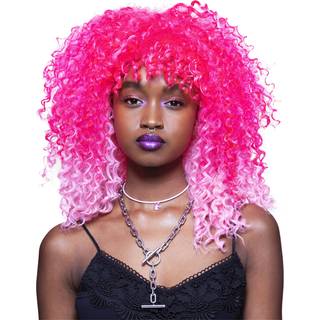 Fever Manic Panic Pink Passion Ombre Curl Girl Wig