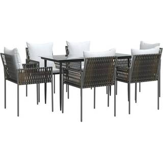 Spisebordssæt til Haven - Brun / 140 cm bordlængde / 6