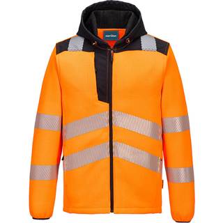 Hi-vis teknisk fleece - Orange/Sort (Størrelse: XL)