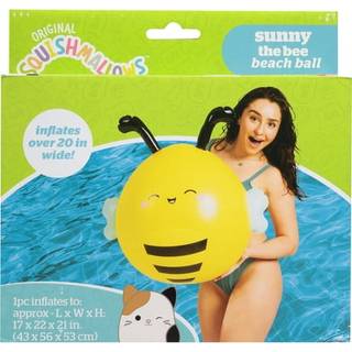 Bigmouth X Squishmallows Original stor strandkugle oppusteligt vandlegetøj Squishmallow temapulje Parti -dekorationer - Sunny The Bee
