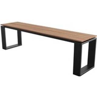 Martin havebænk sort og teak dekor.