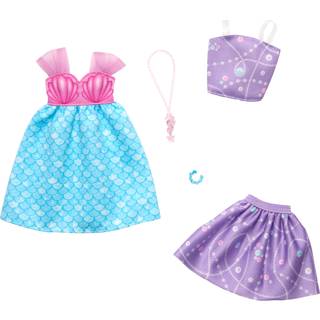 Barbie Fashions Clothing Set 2 kläder för modedockan Inkludera sjöjungfru-tema Dress Top & Kjol & 2-tillbehör