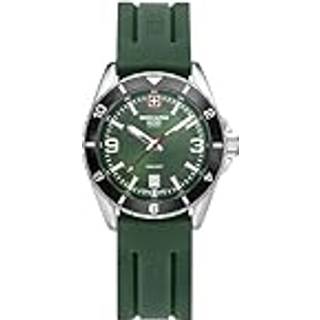 Swiss Alpine Military 7034.1838 Herrenuhr Sierra silber grün 42mm 10ATM