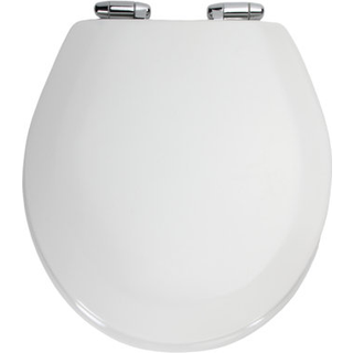 Design House 544296 Dalton toilet s?de Runde bl?d t?t tr? runde standard toiletstol til badev?relse hvidt