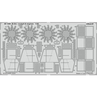 B-24J cockpit & engines  HOBBY BOSS