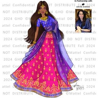 Barbie Diwali Doll av Anita Dongre Wearing Festival of Lights Look Holiday Collectible With Doll Stand & Certificate of Autenticity