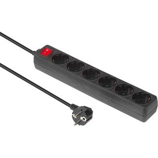 MICROCONNECT 6-way Schuko Socket on/off