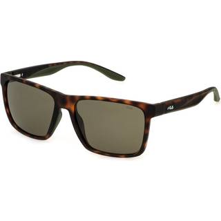 Fila Mand SFI726 878P Solbriller Injiceret Havana Røg Geometrisk