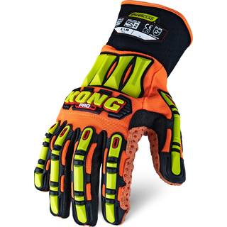 Ironclad Kong Pro Hi-viz handske; TPR-p?virkningsbeskyttelse A6 CUT Resistente niveau 5 Slidst?rrelse S M L XL XXL XXXL (SDX2P-03-M)