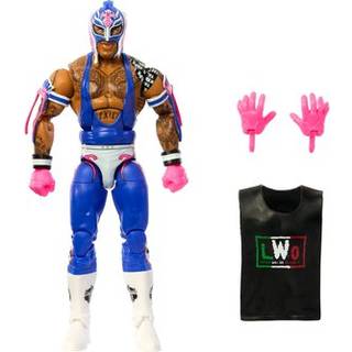 Mattel WWE Top Picks Elite Rey Mysterio 6-tommer actionfigur og tilbehørssæt med udskiftelige hænder, ringsudstyr og 25-punkts bevægelighed