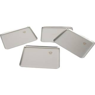 Niko June - Steel Plate Large - Pick Up Stainless Steel / 4 Pcs - Spisetallerkner - Niko Juno - Sølv