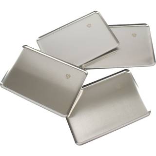 Niko June - Steel Plate Medium - Pick Up Stainless Steel / 4 Pcs - Spisetallerkner - Niko Juno - Sølv
