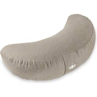 Meditationspude halvmåne 12 cm, økologisk - Light Taupe