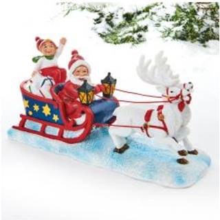 Julemand med nisse i kane stor