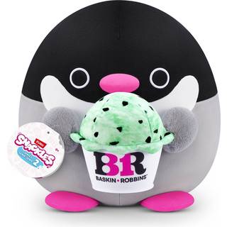 Snackles Series 2 Penguin & Baskin-Robbin 8 tommer plys af Zuru Ultra Soft Plush Collectible Plush med ægte licenserede mærker udstoppet dyre gav