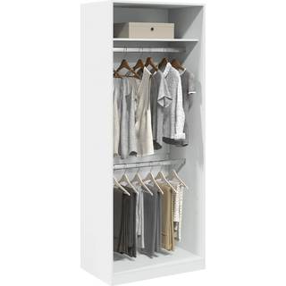 Klædeskab Konstrueret Træ Hvid - 1 hylde / 80 x 50 x 200 cm