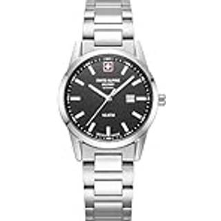 Swiss Alpine Military 7767.1137 Damenuhr Argos silber schwarz 34mm 10ATM