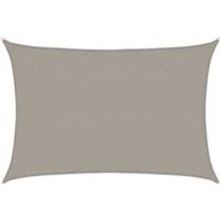 solsejl 2,5x3,5 m 160 g/m² HDPE rektangulær lysegrå