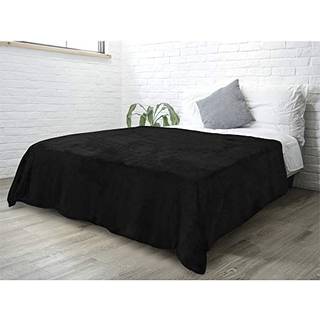 Pavilia fleece t?ppe kaste dobbelt st?rrelse | Super Soft Plush Luxury Flannel Throw | Letv?gts mikrofiber t?ppe til sofa sofa seng (sort 60x80 t