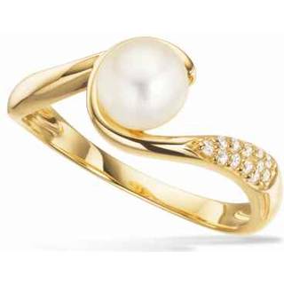 8 Karat Guld Ring fra Scrouples med Ferskvandsperle