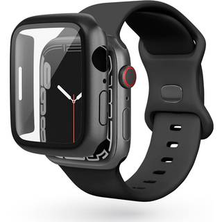 Epico Apple Watch 4/5/6/SE (40mm) Plastik Cover m. Indbygget Skærmbeskyttelse - Sort