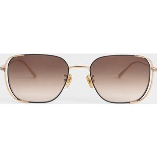 CHARLES & KEITH - Metallic-Rim Rectangular Sunglasses