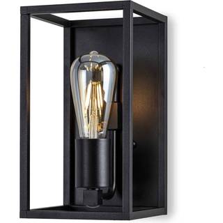 Moretti Luce Væglampe Cubic³, dæmpbar, Sort, Stue/spisestue, Messing,