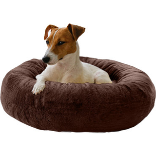 PETMAKER Hundeseng - Doughnut Hundeseng og Katteseng til sm? k?ledyr - Hundeseng med aftageligt vaskbart betr?k og skridsikker bund - Hvalpeartik