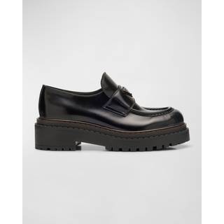 Leather Loafers in Black - 40