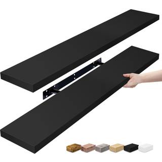 Sorbus flydende hylder til v?g - 2 lange flydende hylder til sovev?relse k?kken stue badev?relse hylder hjemmeindretning bondeg?rd - 35 x 9 tomme