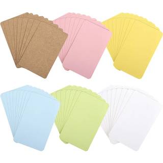 100 stk 3,54 """" x2 """" Blank Kraft Paper Visit Card Words Message Notes Paper Tags Mini Craft Papboard Festival Gifts - 6 farver