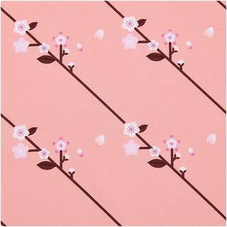 Meterware Baumwoll-Popelin pfirsich Sakura Zweige - Pfirsich