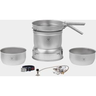 Gasblus Trangia 27 Small, 2100 W + 2 gryder, 1 stegepande i DS / Duossal 2.0-laminat + vindskærm i UL / UltraLight-aluminium + gribetang + rem, + Summer Gas (230 gram)