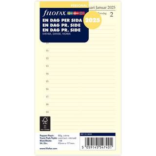 Filofax 2025 kalender refill Personal med en dag pr side