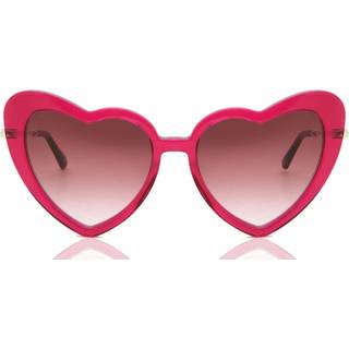 Cat Eye Fuld Kant Plast Lyserød Solbriller Kvinder - SmartBuy Collection - Transparent Pink - 51mm