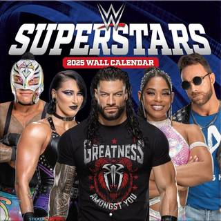 Turner Licensing WWE Superstars 2025 12x12 Team Wall Calender (25998075117)