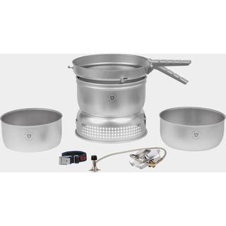 Gasblus Trangia 25 Large, 2100 W + 2 gryder, 1 stegepande i DS / Duossal 2.0-laminat + vindskærm i UL / UltraLight-aluminium + gribetang + rem, + Power Gas (230 gram)
