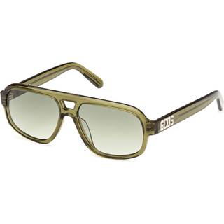 GCDS Unisex GD0046 93P Solbriller Acetat Grøn Grøn Pilot Normal