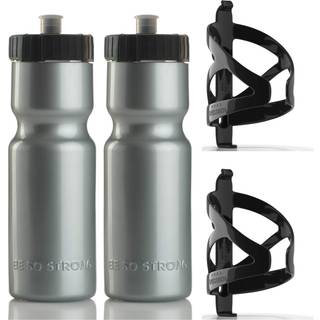 50 st?rk cykelvand flaskeholder og flaske combo 2-pack cykel vandflasker og vandflaske bur 22 oz sport klem vandflaske med pull top cap let at in