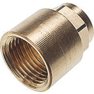lodde overgangsmuffe 3/4'' - 15 mm. Med en rørgevindmuffe og en loddemuffe