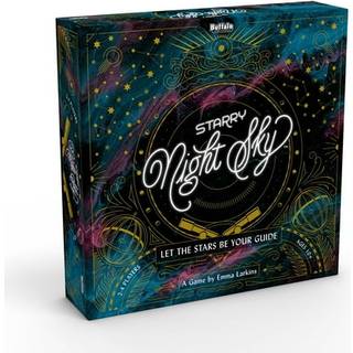 Buffalo Games - Starry Night Sky Game - Exploration Mission Based Competative Sky Mapping Game - Goal Track Oriented Point System - Rich Board La